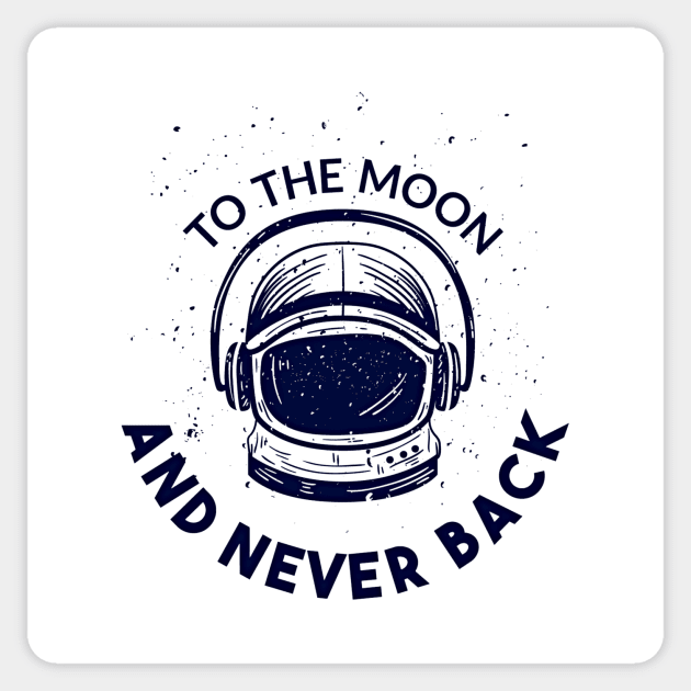 Astronaut Print Typography Sticker by Urban_Vintage